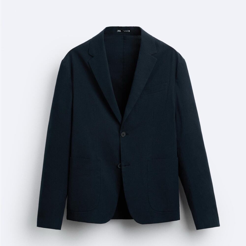 NWT- Zara man- STRIPED SUIT JACKET-Sz 50